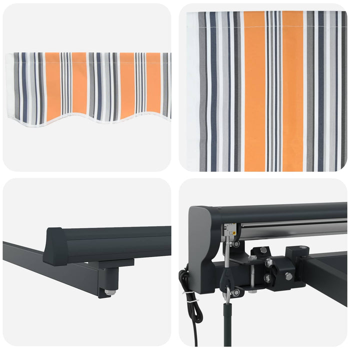 Cort electric retractabil Albastru și portocaliu 3 x 2,5 m - WALTI WALTI