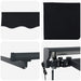 Cort electric retractabil Negru 4 × 3 m - WALTI WALTI