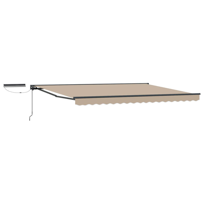 Cort electric retractabil Bej 4 × 3 m Poliester cu Acoperire PU - WALTI WALTI