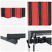 Cort electric retractabil Portocaliu și negru 4,5 × 3 m - WALTI WALTI