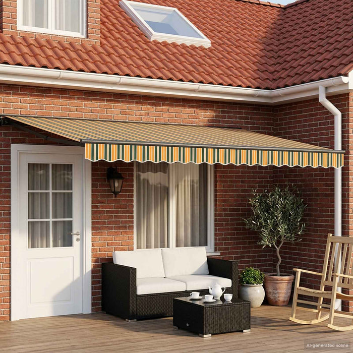Cort electric retractabil Verde, Galben, Antracit 4,5 × 3 m WALTI