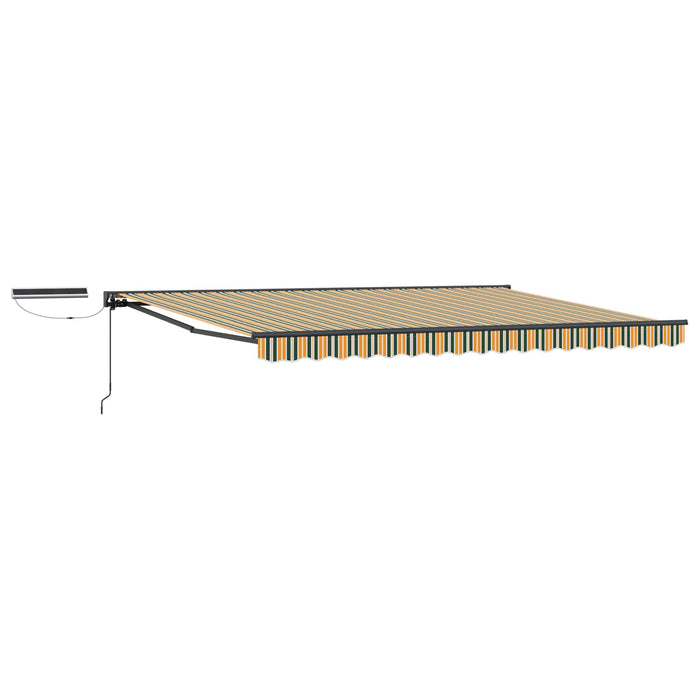 Cort electric retractabil Verde și galben 4,5 × 3 m WALTI