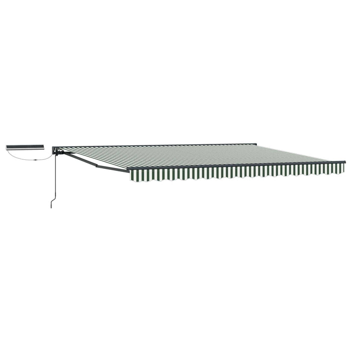 Cort electric retractabil Verde și alb 4,5 × 3 m - WALTI WALTI
