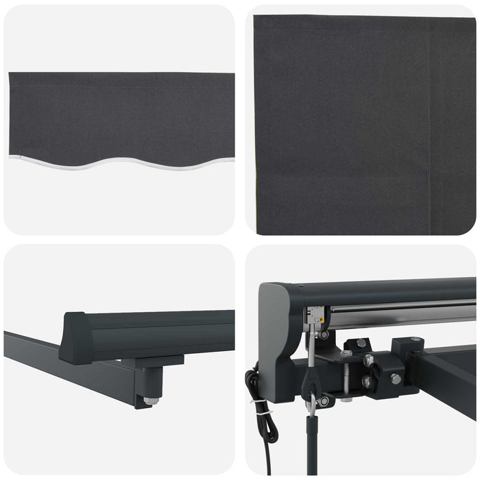 Cort electric retractabil Antracit 5 x 3 m - WALTI WALTI