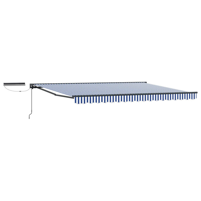 Cort electric retractabil Albastru și Alb 5 × 3,5 m - WALTI WALTI