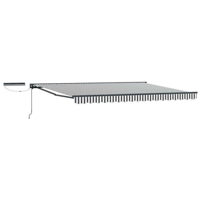 Cort electric retractabil Antracit și Alb 5 × 3,5 m - WALTI WALTI