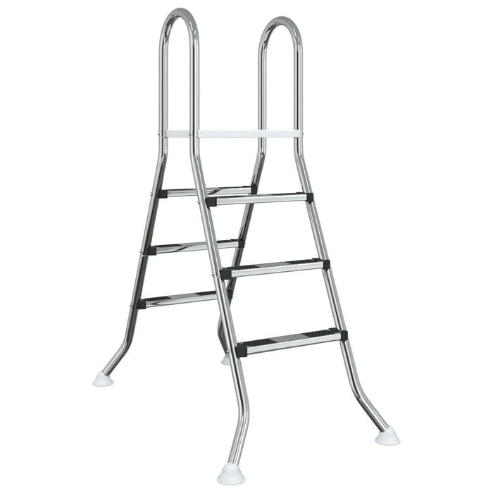Scară pentru piscină supraterană 100 cm 3-Step Argintiu WALTI