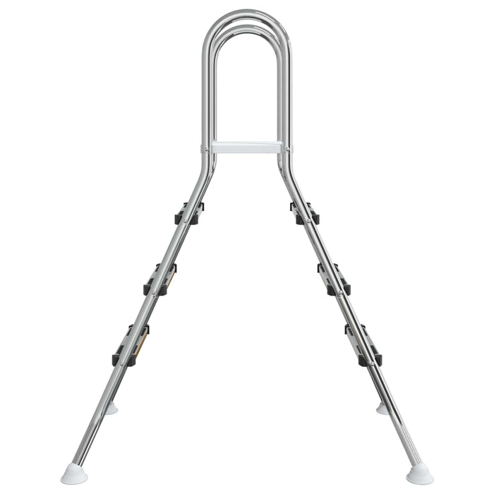 Scară pentru piscină supraterană 100 cm 3-Step Argintiu WALTI