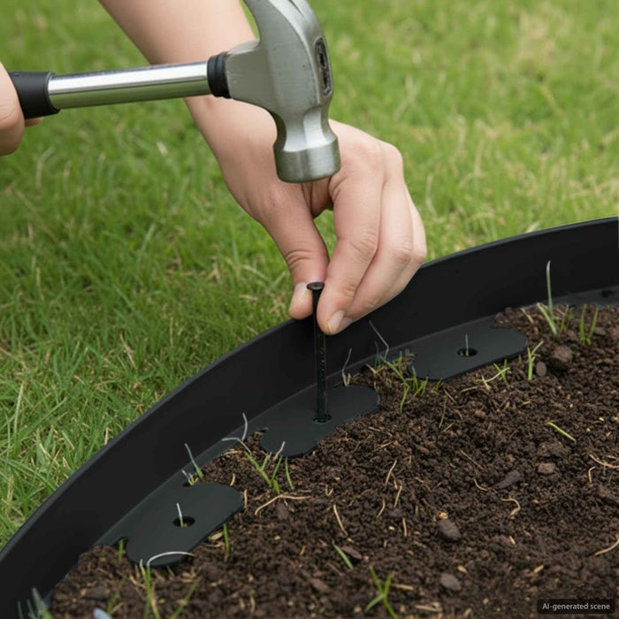 Borduri pentru gazon Negru 4000 x 4 x 5 cm Plastic - WALTI WALTI