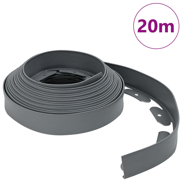 Borduri pentru gazon Gri 2000 x 4 x 5 cm Plastic - WALTI WALTI