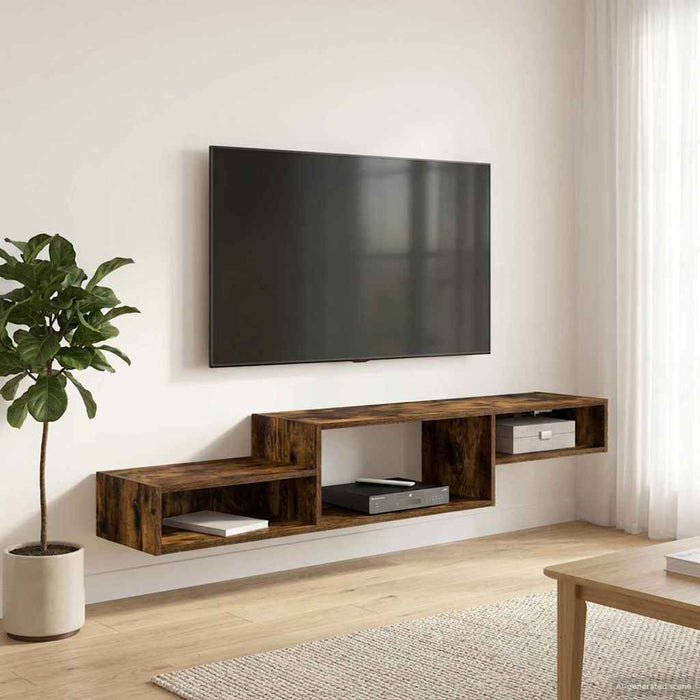 Sistem de TV montat pe perete Montare pe perete Stejar fumuriu - WALTI WALTI