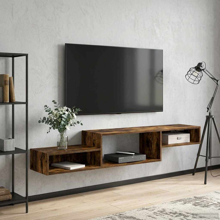 Sistem de TV montat pe perete Montare pe perete Stejar fumuriu - WALTI WALTI