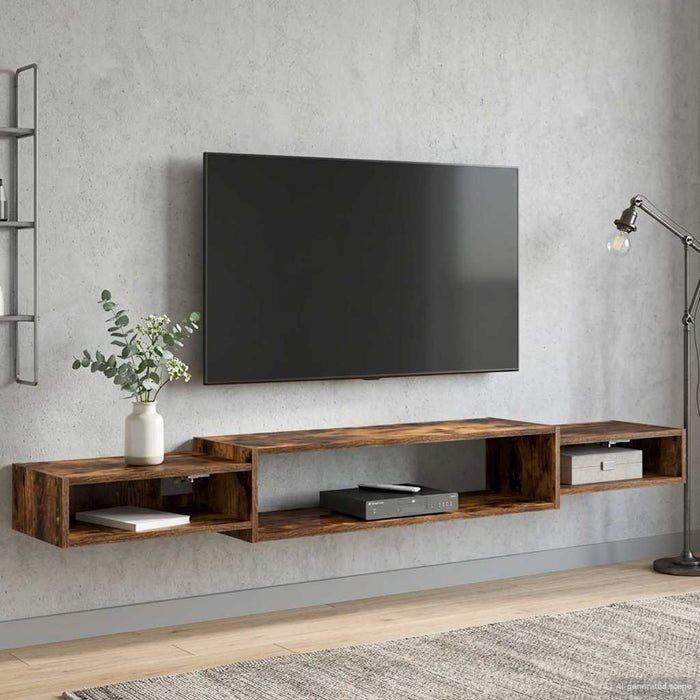 Sistem de TV montat pe perete Montare pe perete Stejar fumuriu - WALTI WALTI