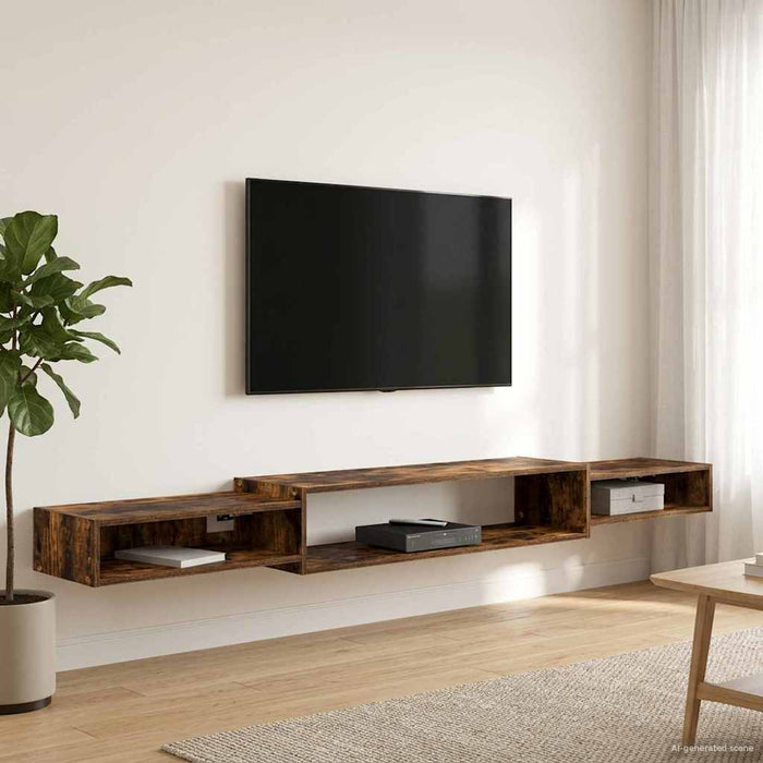 Sistem de TV montat pe perete Montare pe perete Stejar fumuriu - WALTI WALTI