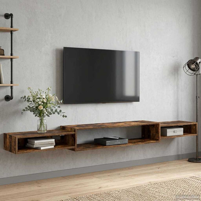 Sistem de TV montat pe perete Montare pe perete Stejar fumuriu - WALTI WALTI