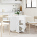 Masă de dining 115 x 70 x 75 cm Lemn prelucrat Alb - WALTI WALTI