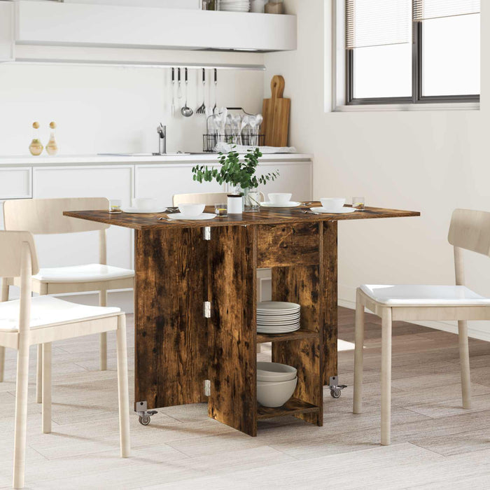 Masă de dining 115 x 70 x 75 cm Lemn prelucrat Stejar fumuriu - WALTI WALTI