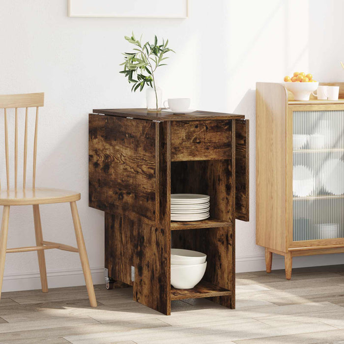 Masă de dining 115 x 70 x 75 cm Lemn prelucrat Stejar fumuriu - WALTI WALTI