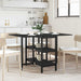 Masă de dining 122 x 80 x 76,5 cm Lemn prelucrat Stejar Negru - WALTI WALTI