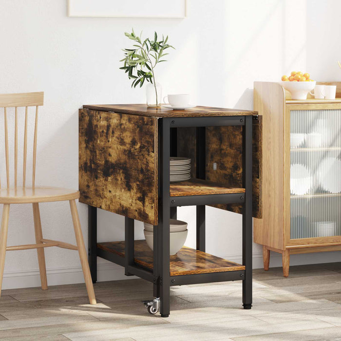 Masă de dining 122 x 80 x 76,5 cm Lemn prelucrat Stejar fumuriu - WALTI WALTI