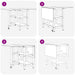 Masă de dining 122 x 80 x 76,5 cm Lemn prelucrat Stejar fumuriu - WALTI WALTI