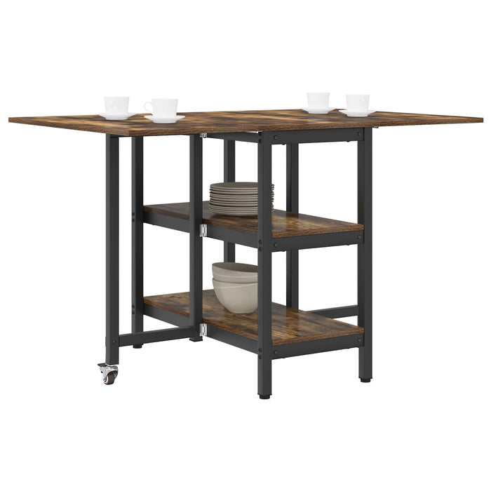 Masă de dining 122 x 80 x 76,5 cm Lemn prelucrat Stejar fumuriu - WALTI WALTI