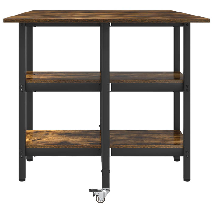 Masă de dining 122 x 80 x 76,5 cm Lemn prelucrat Stejar fumuriu - WALTI WALTI