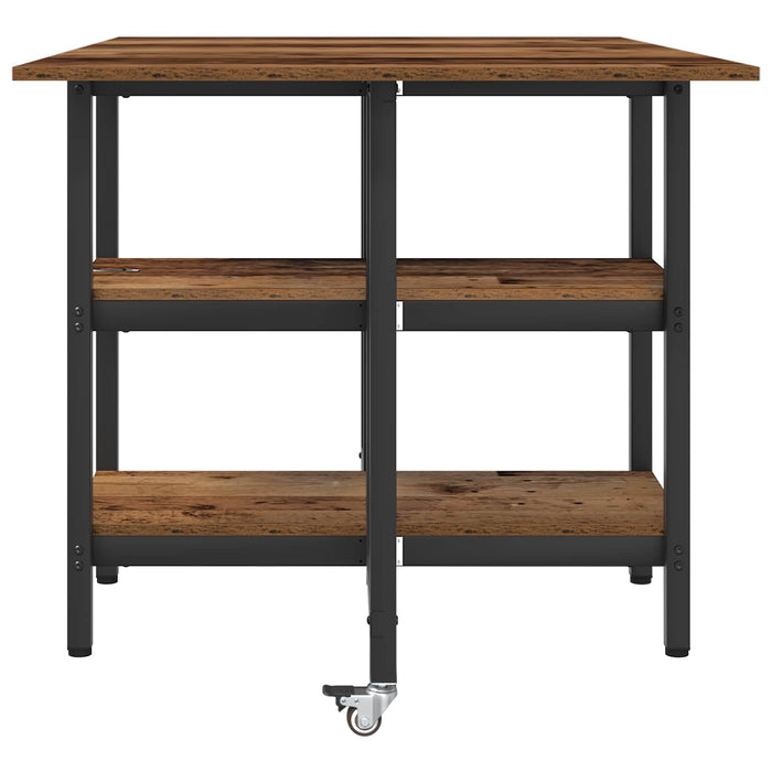 Masă de dining 122 x 80 x 76,5 cm Lemn prelucrat Lemn vechi - WALTI WALTI