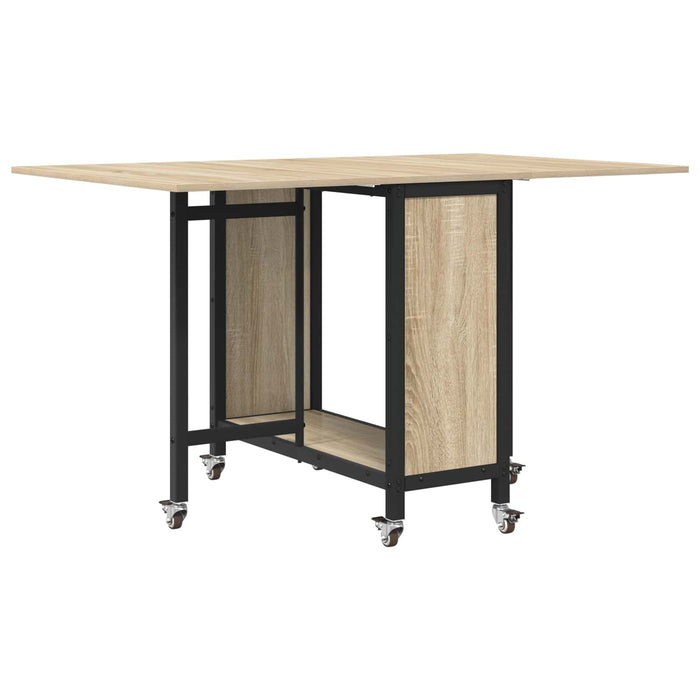 Masă de dining pliabilă cu rotițe 130 x 80 x 76,5 cm otel PB - WALTI WALTI