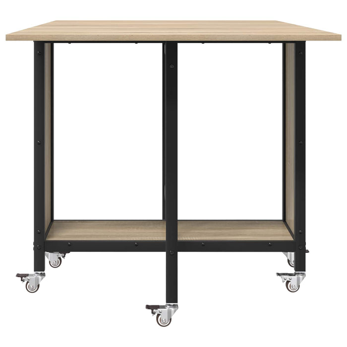 Masă de dining pliabilă cu rotițe 130 x 80 x 76,5 cm otel PB - WALTI WALTI