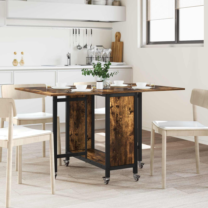 Masă de dining pliabilă cu rotițe 130 x 80 x 76,5 cm otel PB - WALTI WALTI