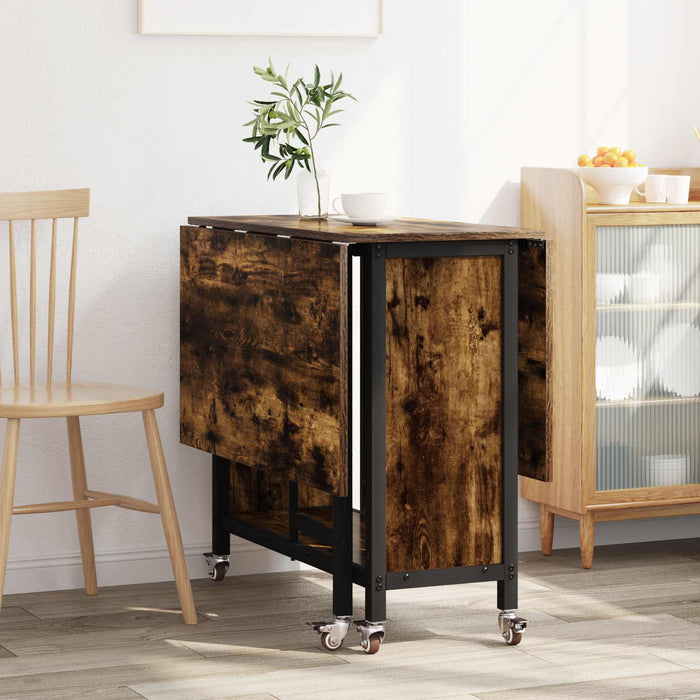 Masă de dining pliabilă cu rotițe 130 x 80 x 76,5 cm otel PB - WALTI WALTI