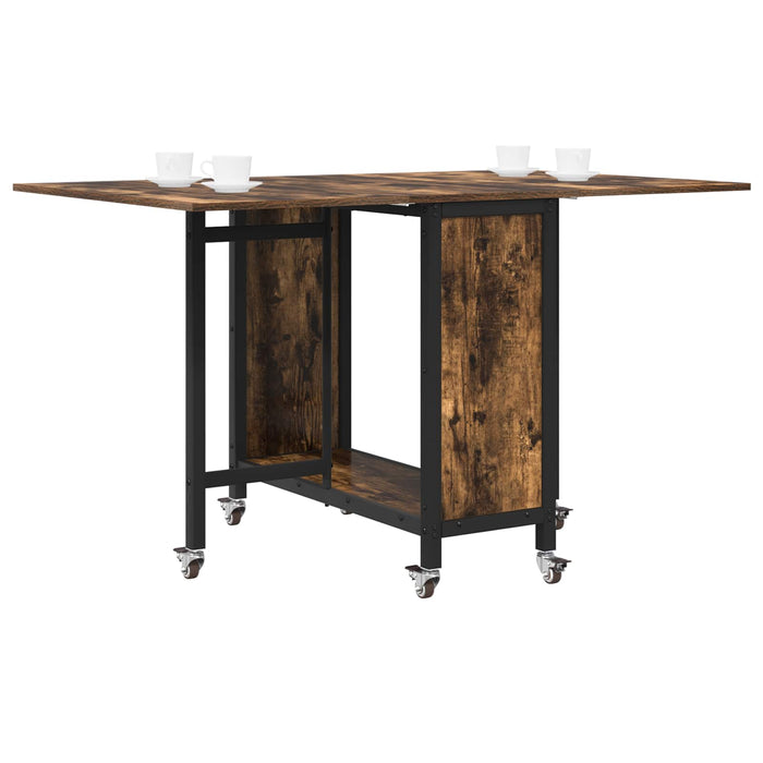 Masă de dining pliabilă cu rotițe 130 x 80 x 76,5 cm otel PB - WALTI WALTI