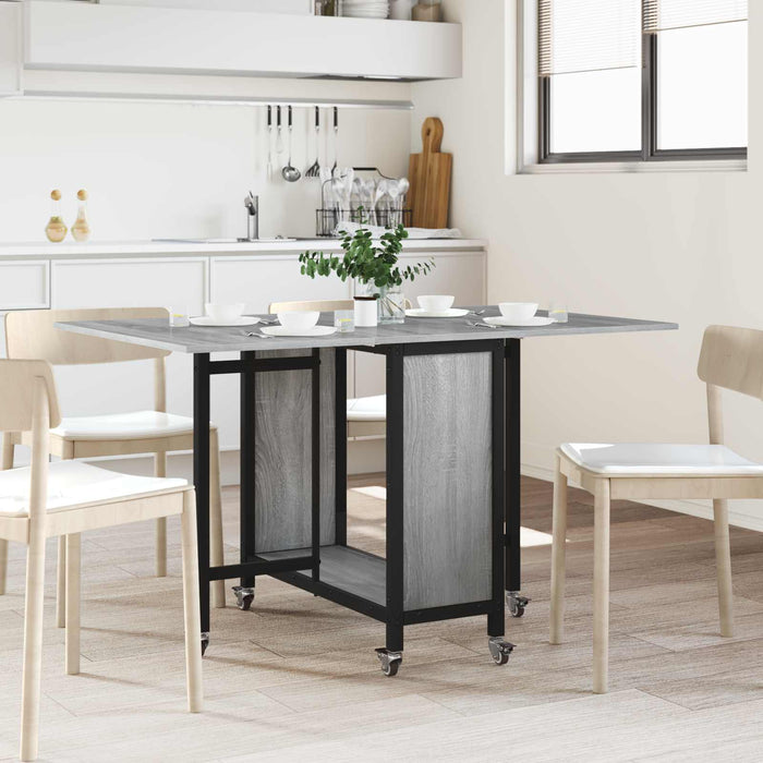 Masă de dining pliabilă cu rotițe 130 x 80 x 76,5 cm otel PB - WALTI WALTI