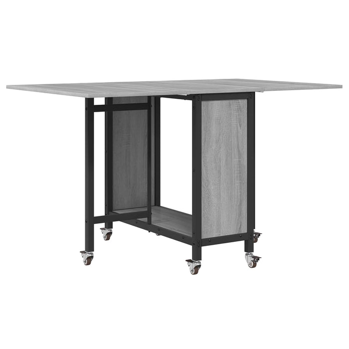 Masă de dining pliabilă cu rotițe 130 x 80 x 76,5 cm otel PB - WALTI WALTI