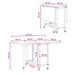 Masă de dining pliabilă cu rotițe 130 x 80 x 76,5 cm otel PB - WALTI WALTI