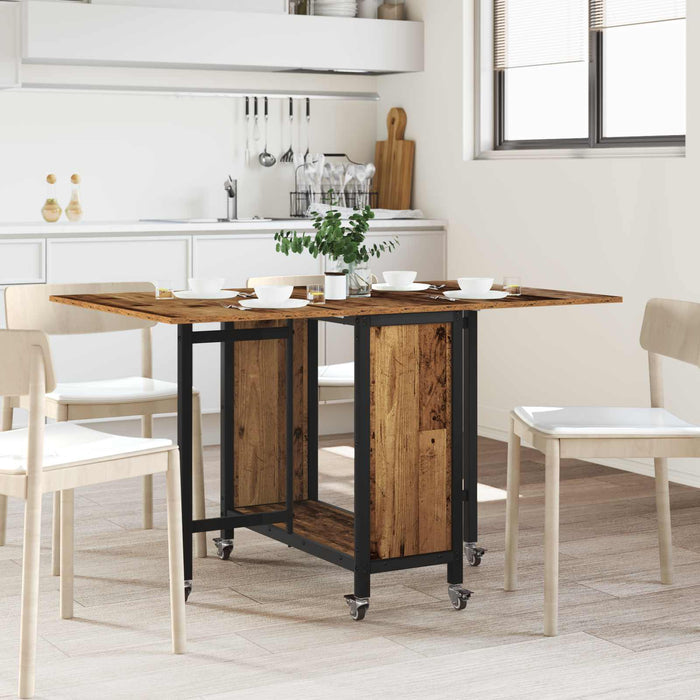Masă de dining pliabilă cu rotițe 130 x 80 x 76,5 cm otel PB - WALTI WALTI