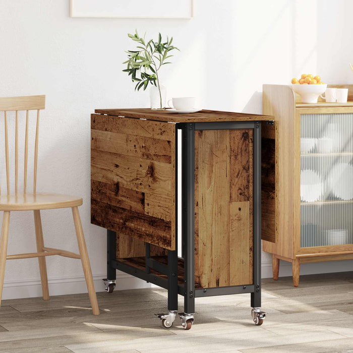 Masă de dining pliabilă cu rotițe 130 x 80 x 76,5 cm otel PB - WALTI WALTI