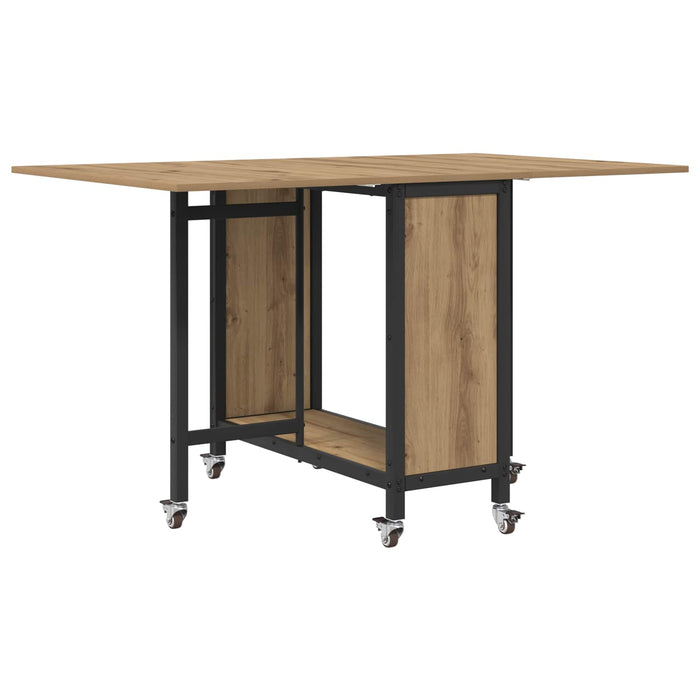 Masă de dining pliabilă cu rotițe 130 x 80 x 76,5 cm otel PB - WALTI WALTI