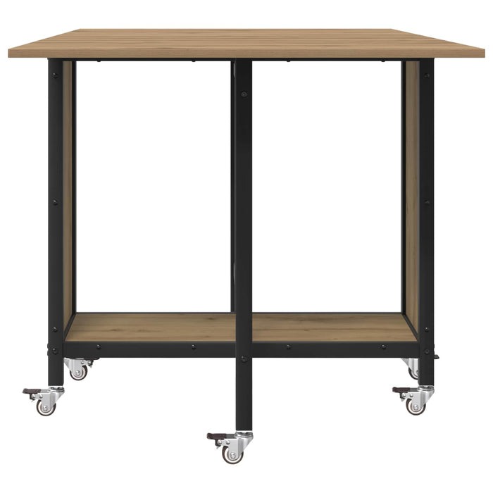 Masă de dining pliabilă cu rotițe 130 x 80 x 76,5 cm otel PB - WALTI WALTI