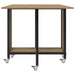 Masă de dining pliabilă cu rotițe 130 x 80 x 76,5 cm otel PB - WALTI WALTI