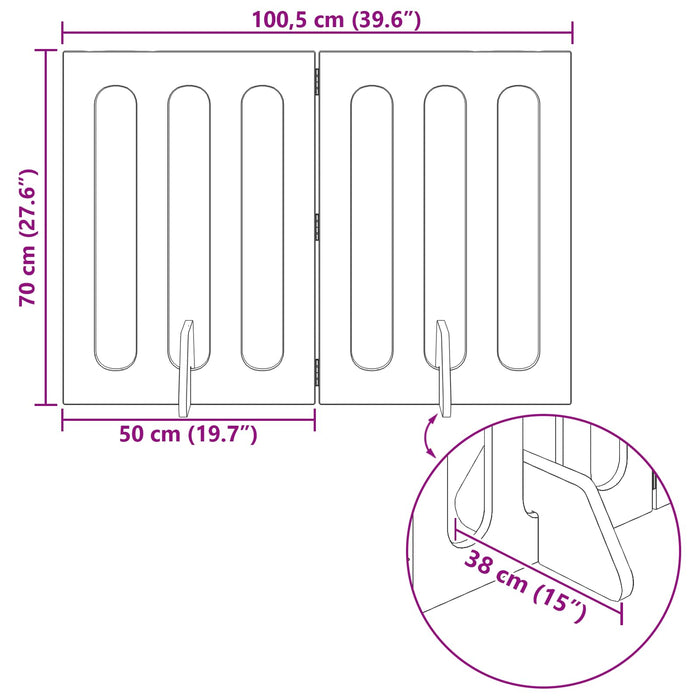 Țarc pliabil pentru animale de companie 2 pcs Alb WALTI