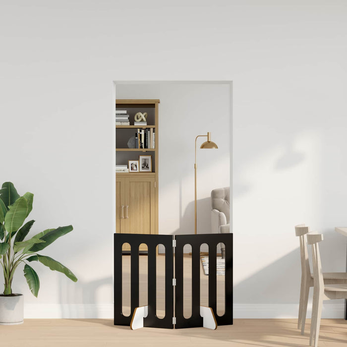 Țarc pliabil pentru animale de companie 2 pcs Stejar Negru WALTI