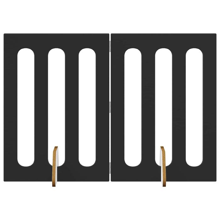 Țarc pliabil pentru animale de companie 2 pcs Stejar Negru WALTI