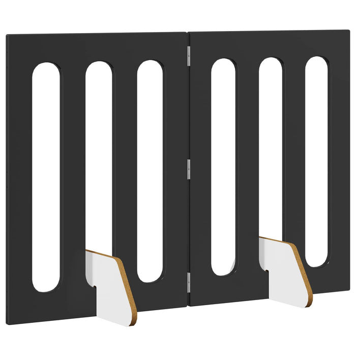Țarc pliabil pentru animale de companie 2 pcs Stejar Negru WALTI