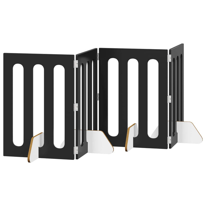Țarc pliabil pentru animale de companie 4 pcs Stejar Negru WALTI