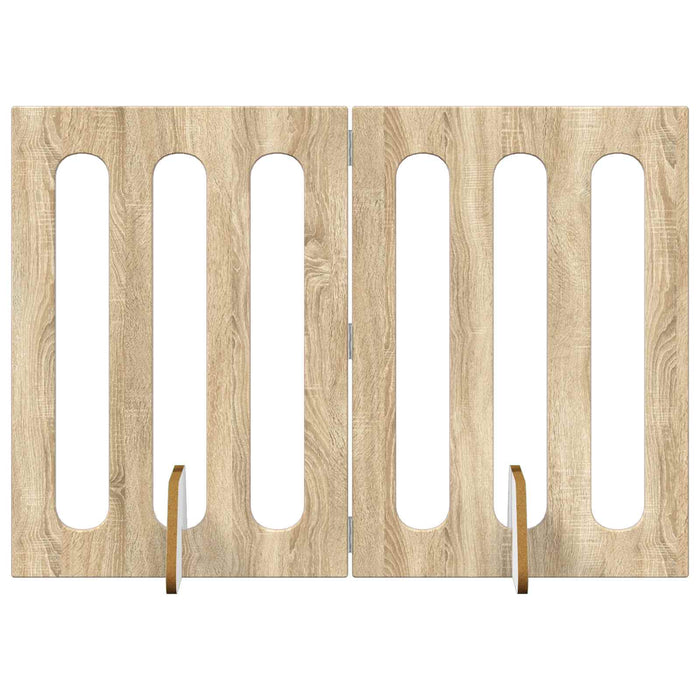 Țarc pliabil pentru animale de companie 2 pcs Stejar Sonoma WALTI