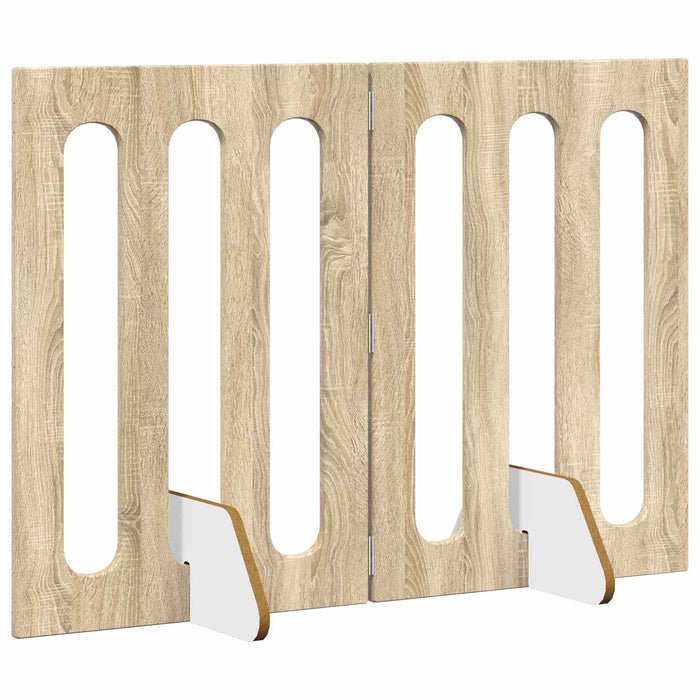 Țarc pliabil pentru animale de companie 2 pcs Stejar Sonoma WALTI