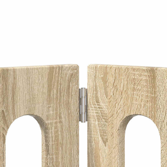 Țarc pliabil pentru animale de companie 4 pcs Stejar Sonoma WALTI