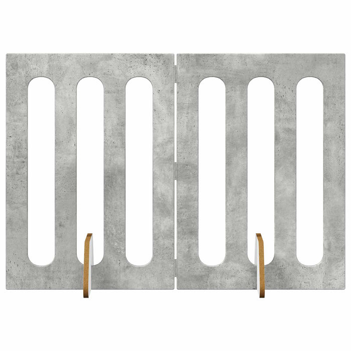 Țarc pliabil pentru animale de companie 2 pcs Gri Beton WALTI
